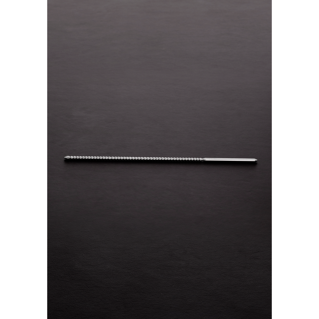 Shots Steel - geriffelter Harnröhrendilator 4 mm - Glattstahl