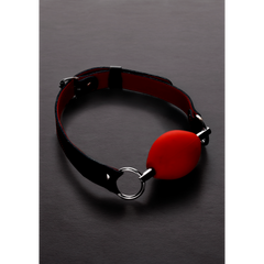 Shots Steel - Ovaler Silikon Ball Gag - rot