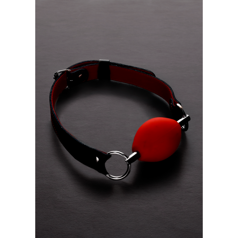 Shots Steel - Ovaler Silikon Ball Gag - rot