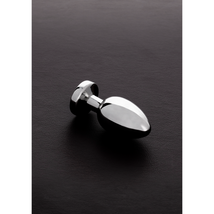 Shots Steel - Butt Plug mit Kristall - schwarz - klein