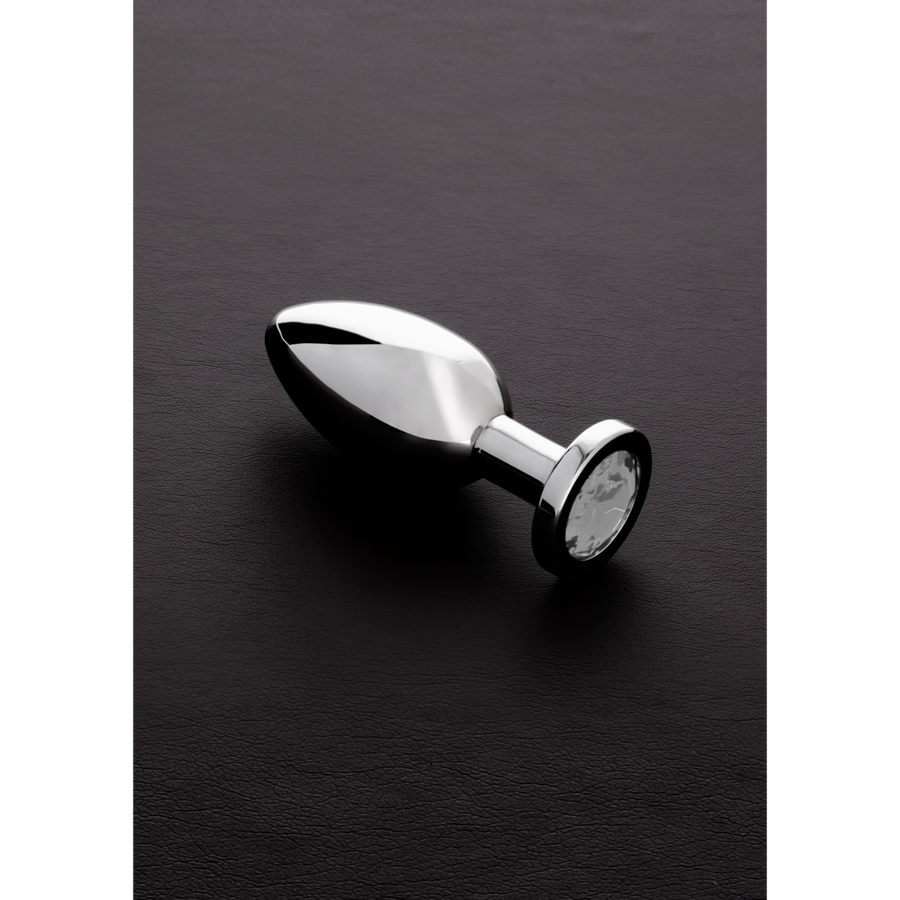 Shots Steel - Butt Plug mit Kristall - klar - mittel