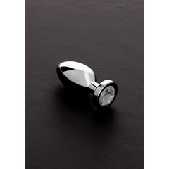 Shots Steel - Butt Plug mit Kristall - klar - klein