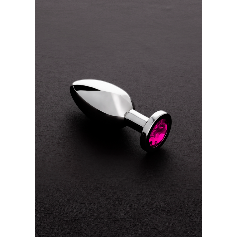 Shots Steel - Butt Plug mit Kristall - pink - mittel