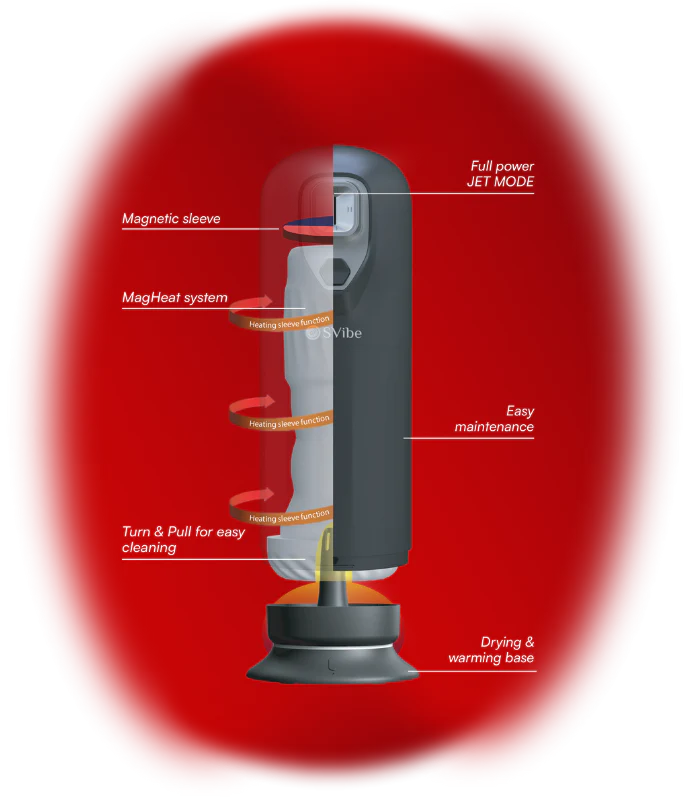 SVibe - Ikon JET Masturbator, schwarz