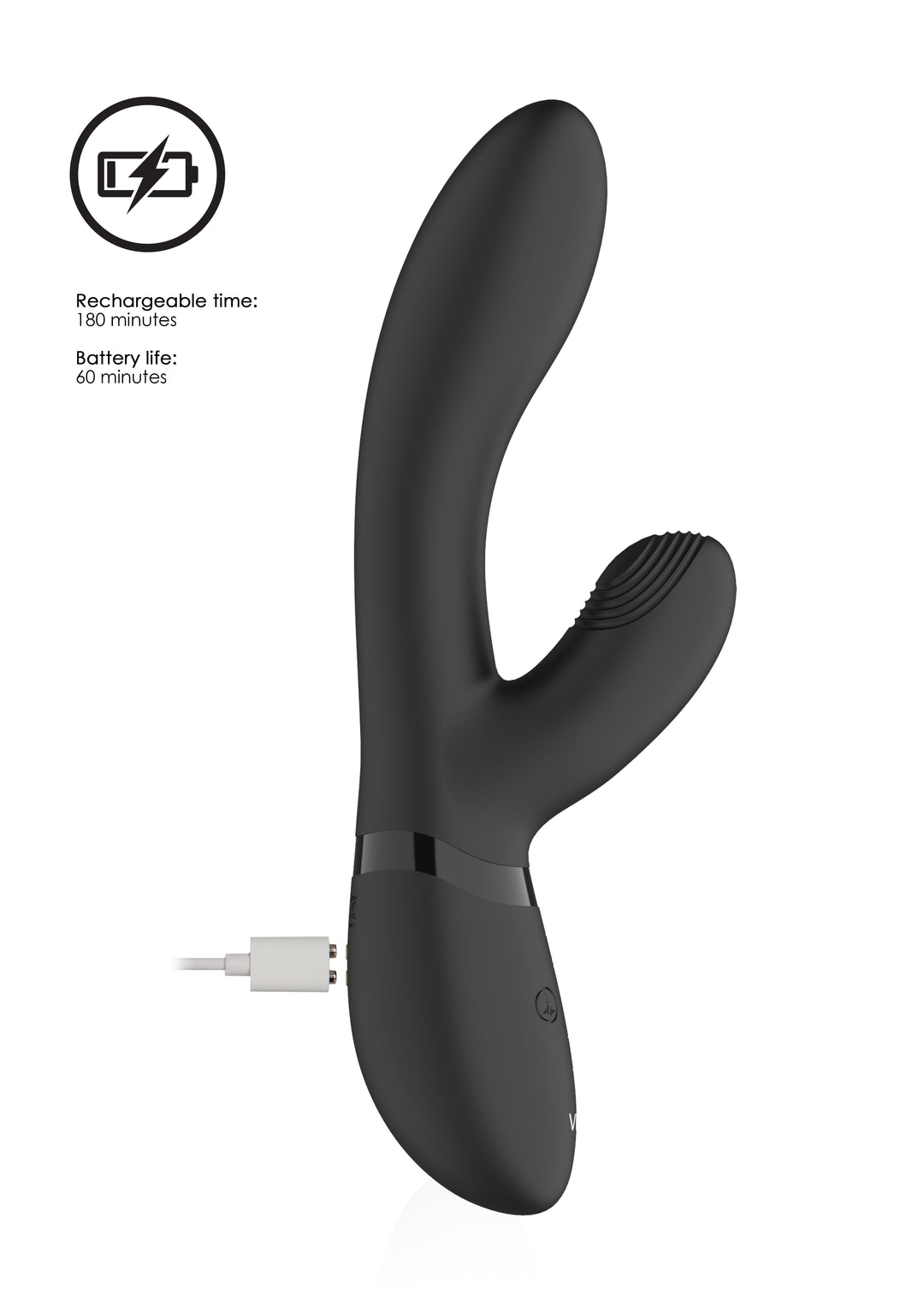 VIVE - "Kyra" pulsierender Klitoris Rabbitvibrator - schwarz