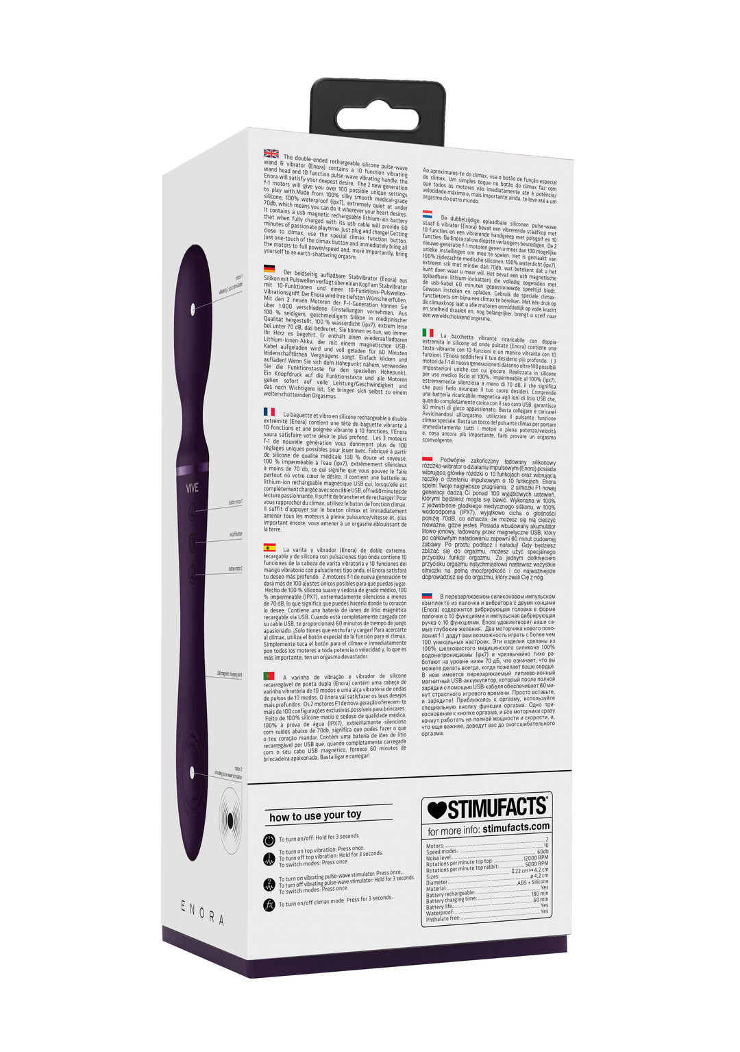 VIVE - Enora Wand & Vibrator - Purple