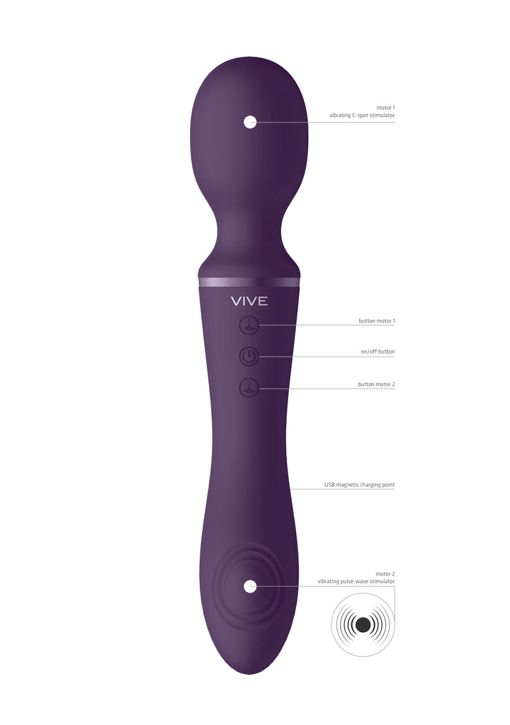 VIVE - Enora Wand & Vibrator - Purple