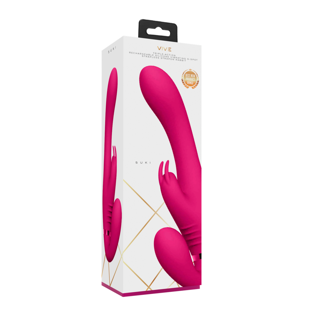 VIVE - Suki Strap-on Vibrator- pink