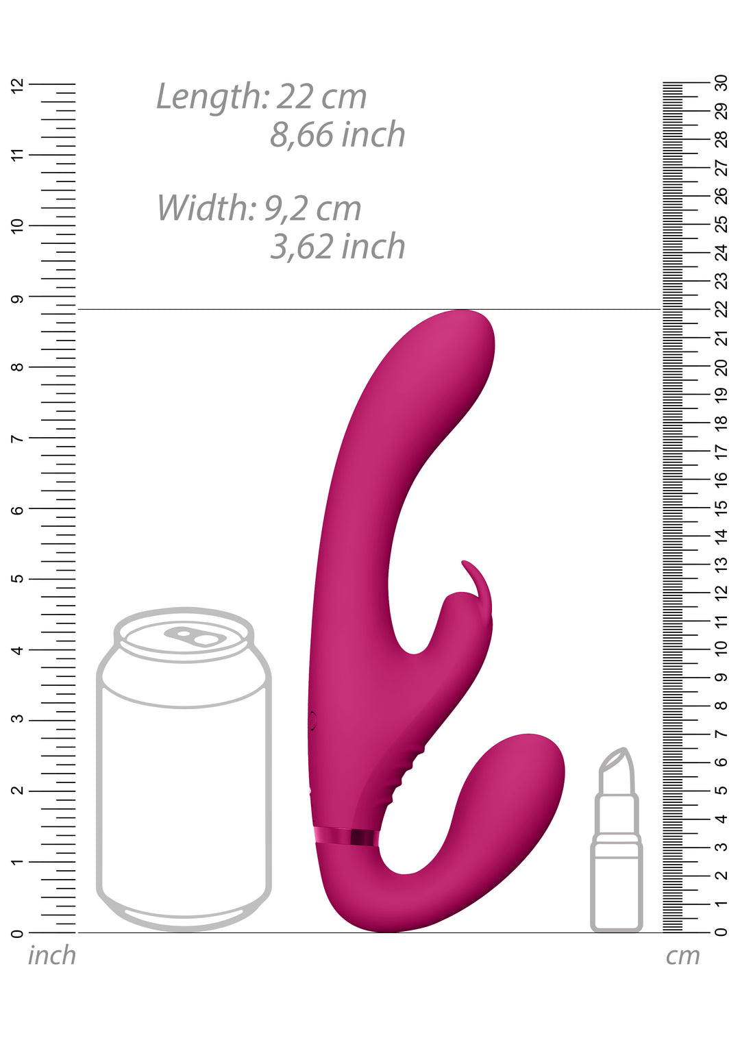 VIVE - Suki Strap-on Vibrator- pink