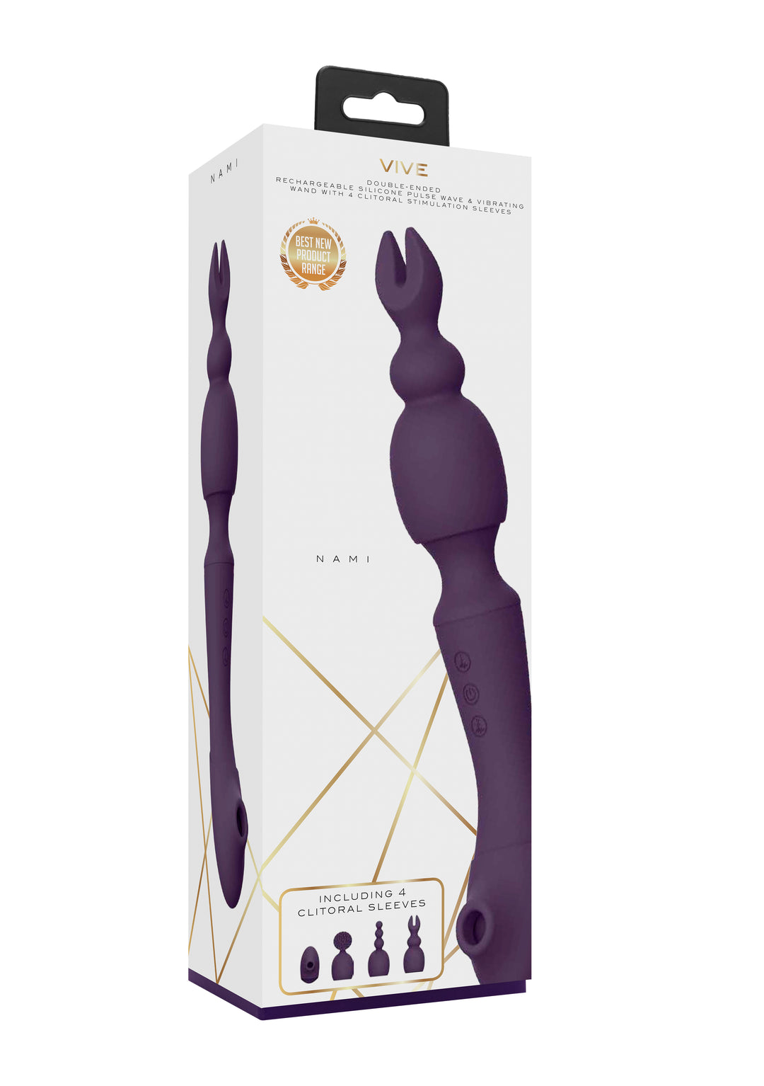 VIVE - Nami - Wand Vibrator mit Aufsätzen - lila