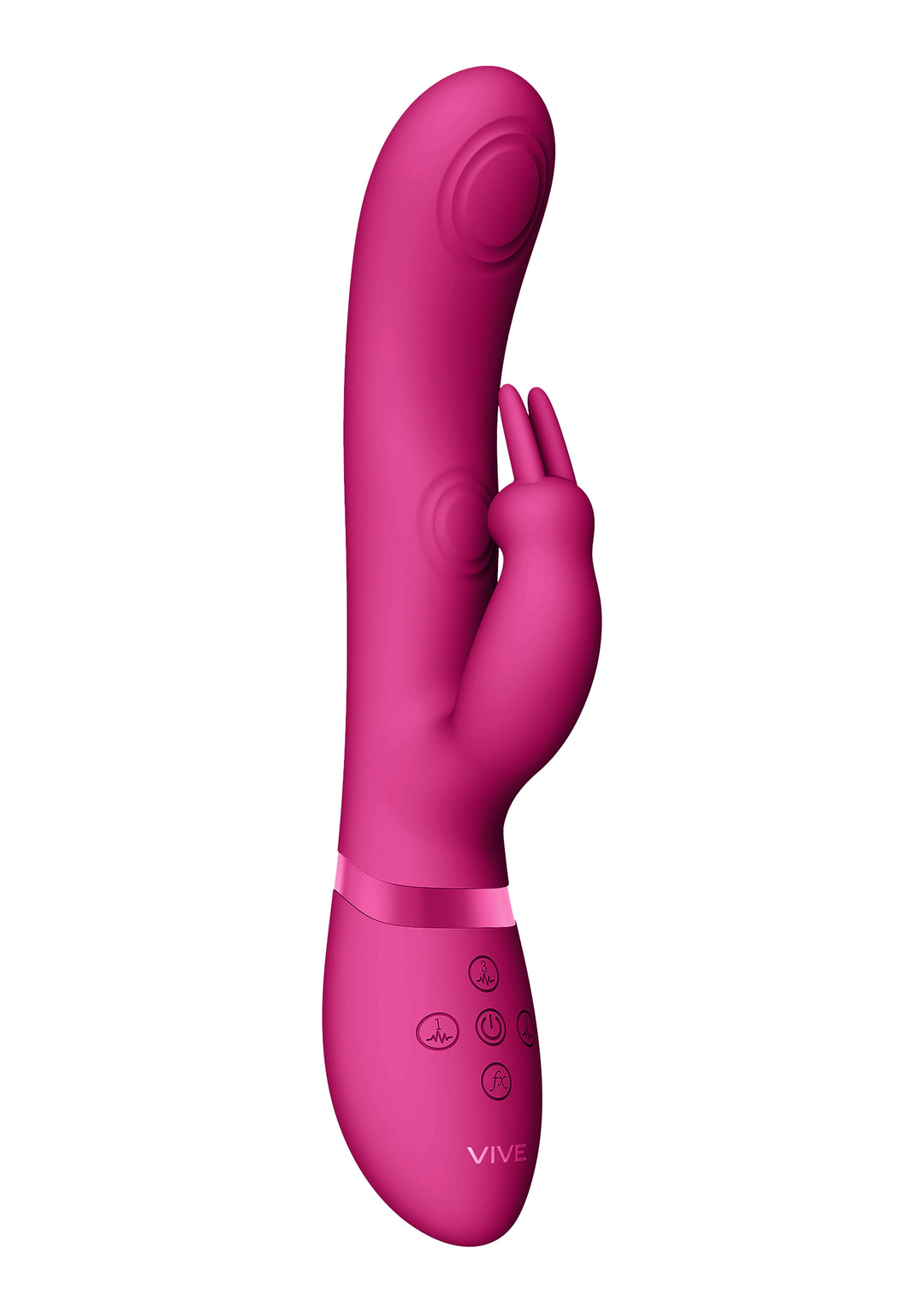 VIVE - May Dual Pulse-Wave & Vibrating C-Spot & G-Spot Rabbit - pink