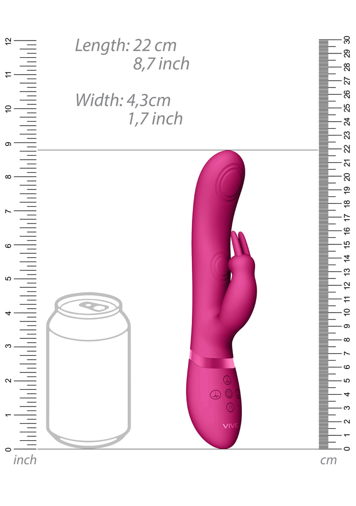 VIVE - May Dual Pulse-Wave & Vibrating C-Spot & G-Spot Rabbit - pink