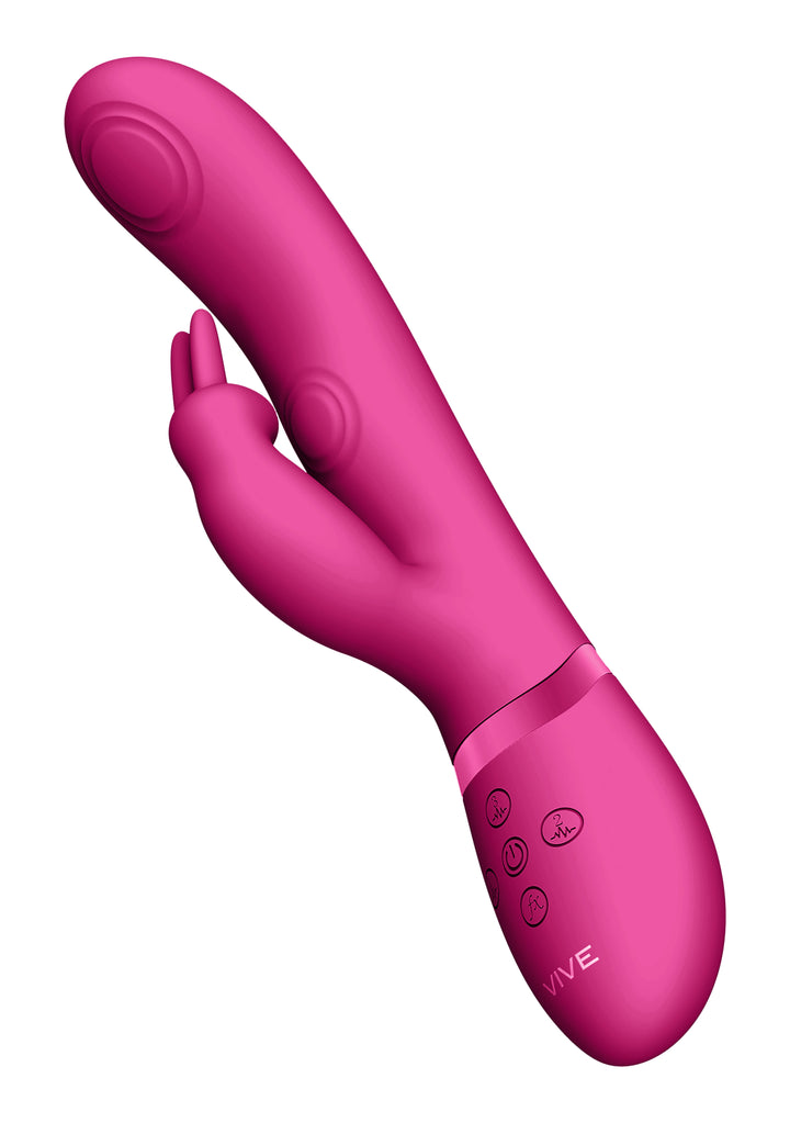 VIVE - May Dual Pulse-Wave & Vibrating C-Spot & G-Spot Rabbit - pink