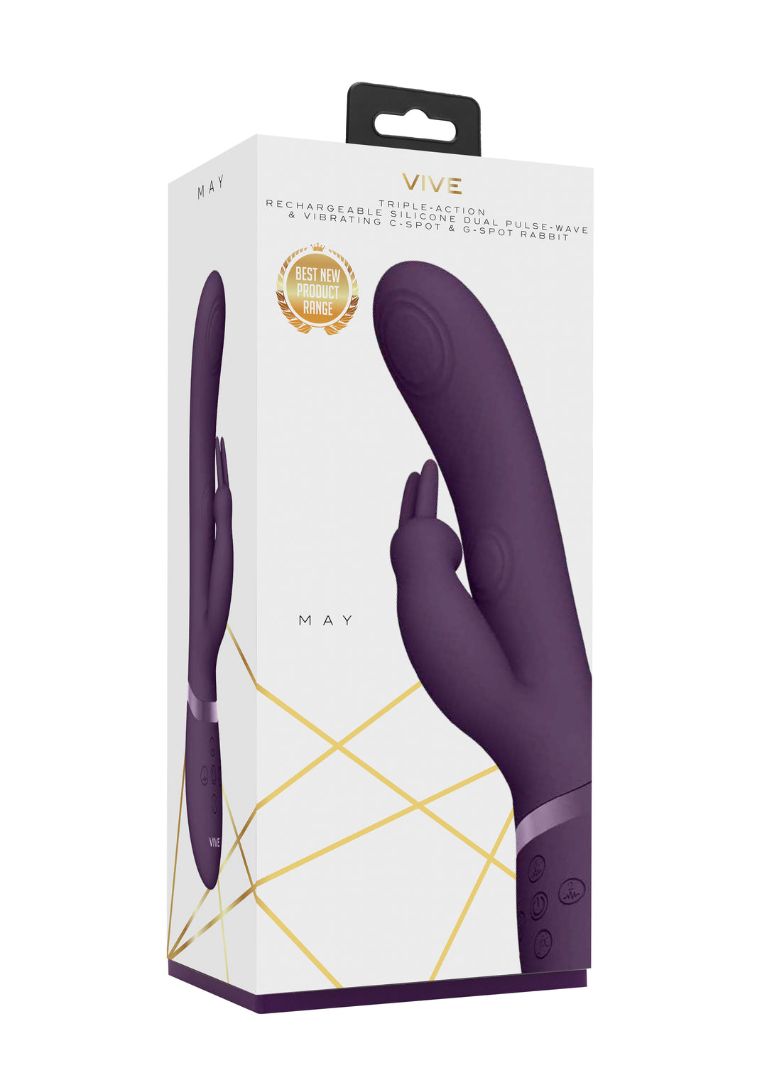 VIVE - May Dual Pulse-Wave & Vibrating C-Spot & G-Spot Rabbit - lila