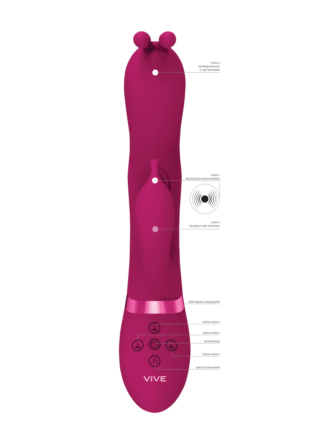 VIVE - Gada Rabbit Vibrator pink