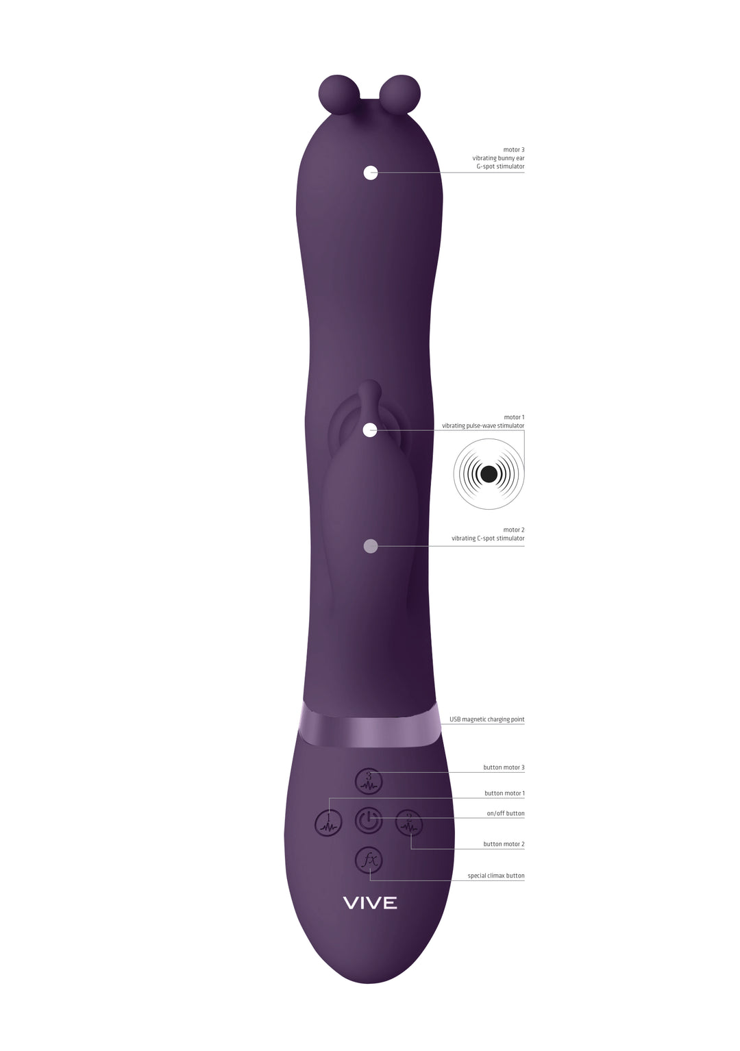 VIVE - Gada Rabbit Vibrator lila