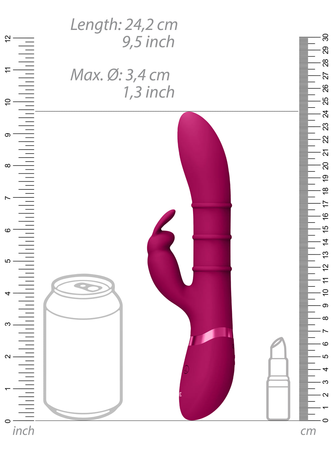 VIVE - Sora Up & Down Rabbit Vibrator pink