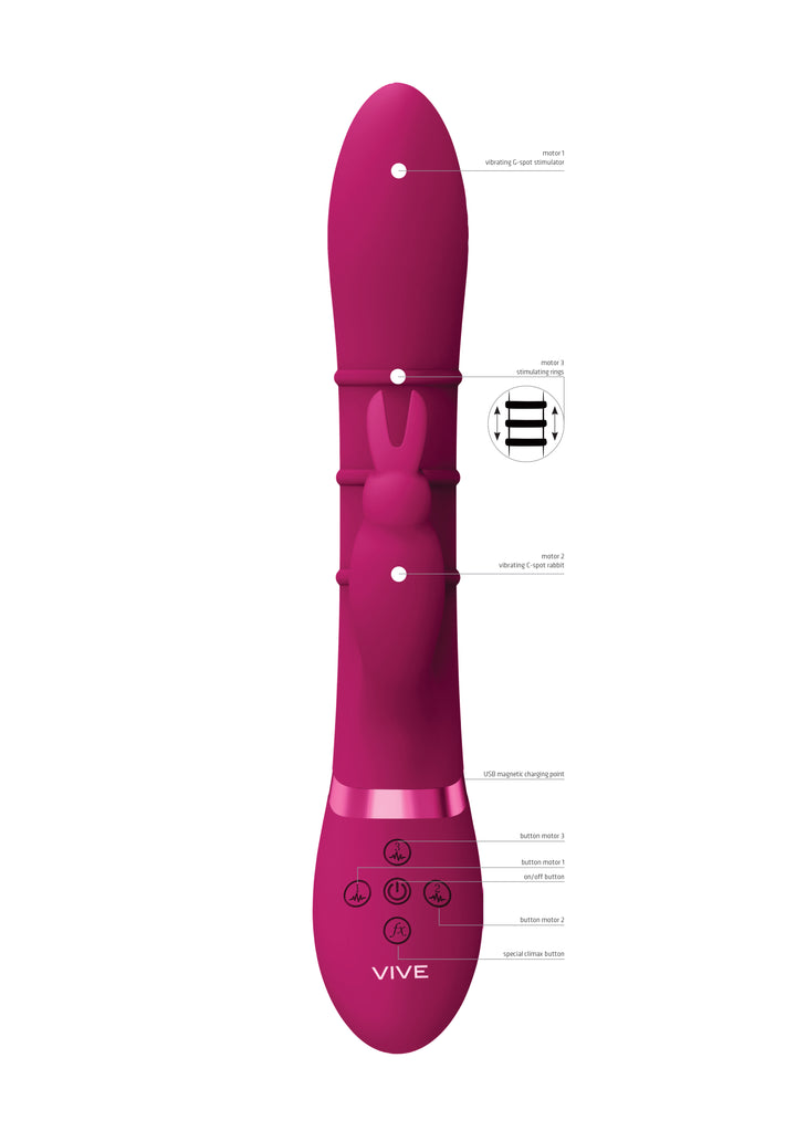 VIVE - Sora Up & Down Rabbit Vibrator pink