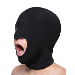 Master Series - Blow Hole Spandex-Gesichtsmaske mit offenem Mund schwarz