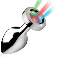 Booty Sparks Light Up Analplug Silber Mittel – LED Metall-Analplug