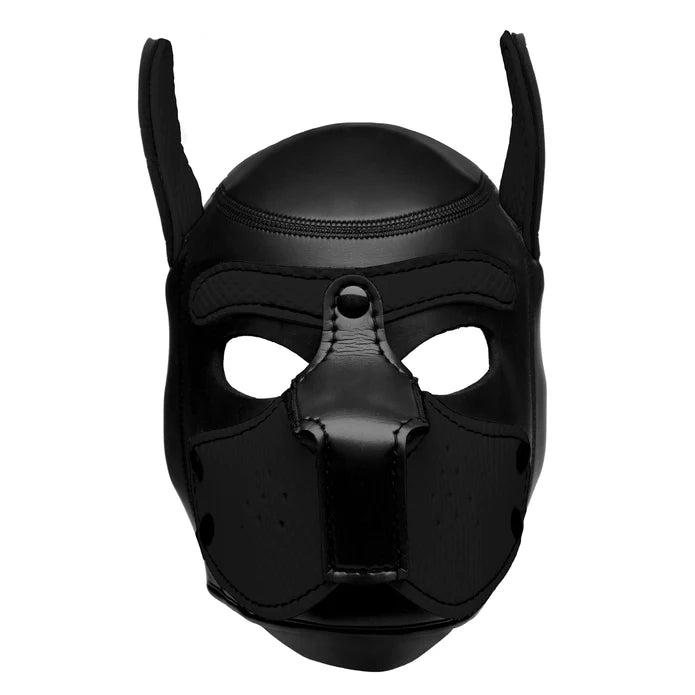 Master Series - Welpenmaske "Spike" aus Neopren schwarz