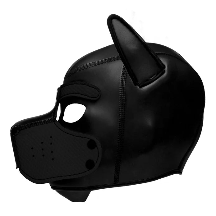 Master Series - Welpenmaske "Spike" aus Neopren schwarz