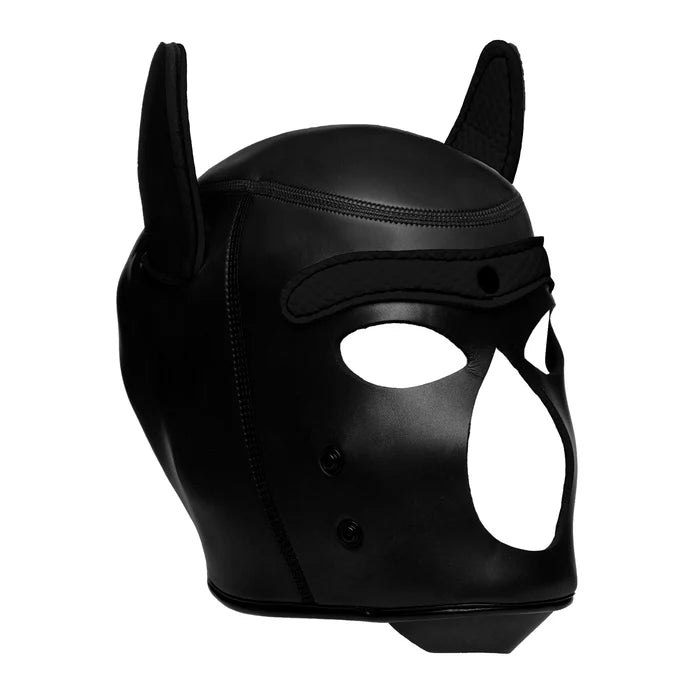 Master Series - Welpenmaske "Spike" aus Neopren schwarz