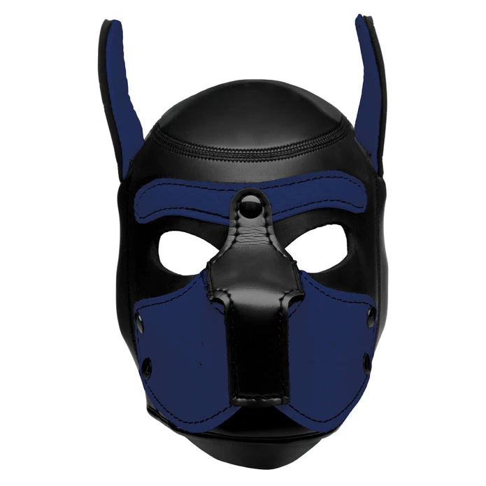 Master Series - Welpenmaske "Spike" aus Neopren blau