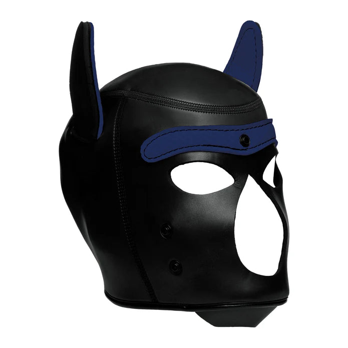 Master Series - Welpenmaske "Spike" aus Neopren blau