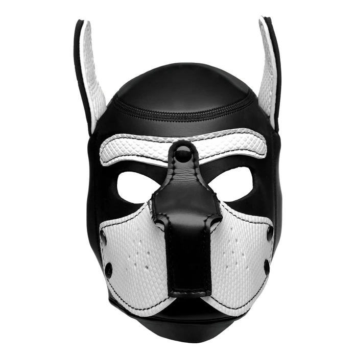 Master Series - Welpenmaske "Spike" aus Neopren weiß