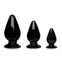 Master Series - Analplug Set 3 Größen konisch schwarz Analtraining – Triple Cones Master Series