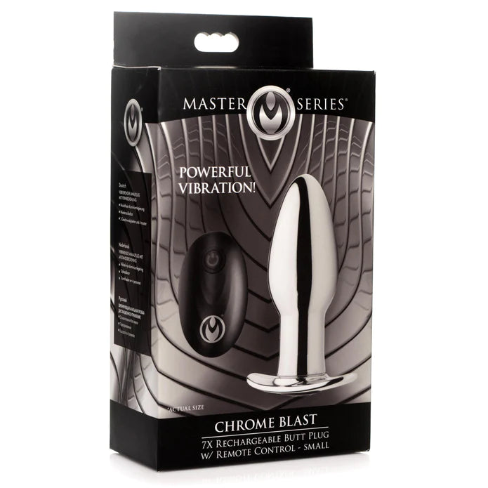 Master Series - Chrome Blast 7X aufladbarer Anal Plug klein