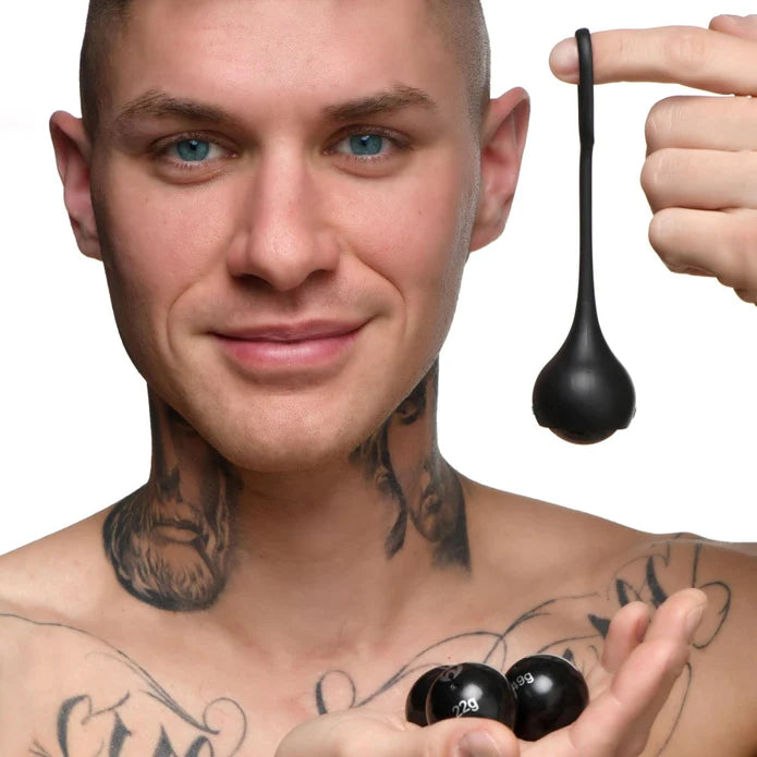 Master Series - Cock Dangler Penisgurt mit Gewichten schwarz