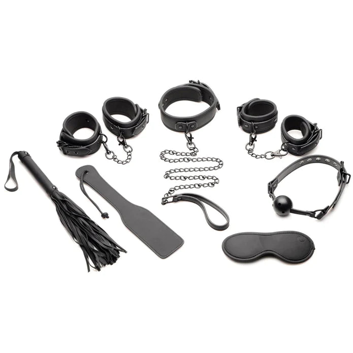 Master Series - zehnteiliges Deluxe Bondage Set schwarz