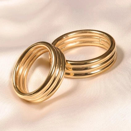KS Goldring-Set für absolute Lust – 3er Penisring Gold
