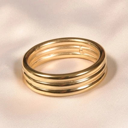 KS Goldring-Set für absolute Lust – 3er Penisring Gold