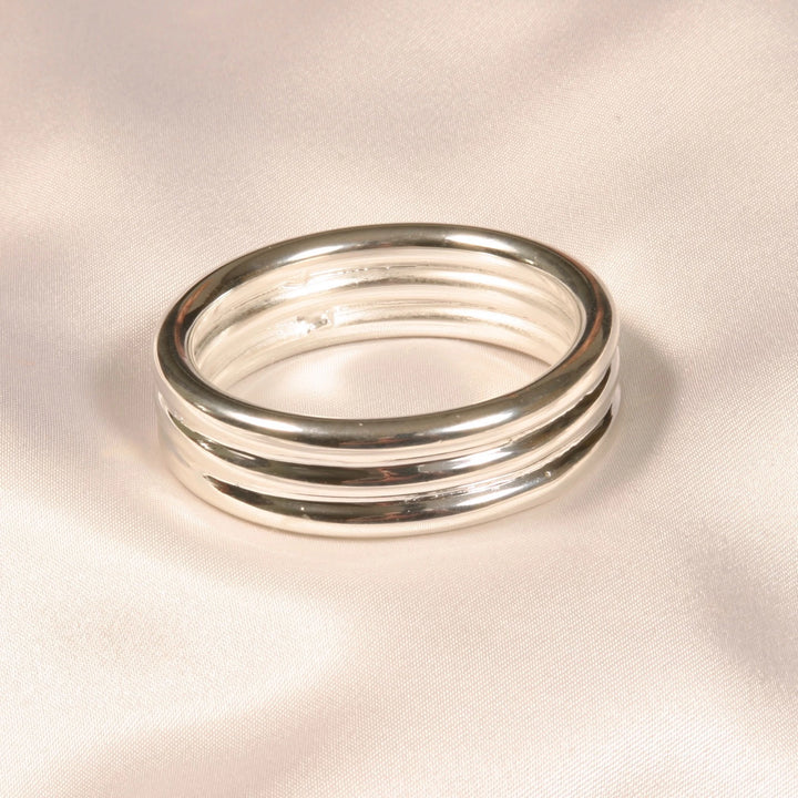 KS Silber Penisring Trio – kraftvolles Design für intensive Momente
