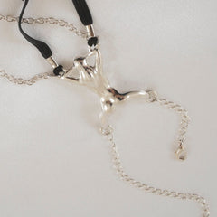 KS Silberner Penisschmuck – verstellbarer Halskettenkollar