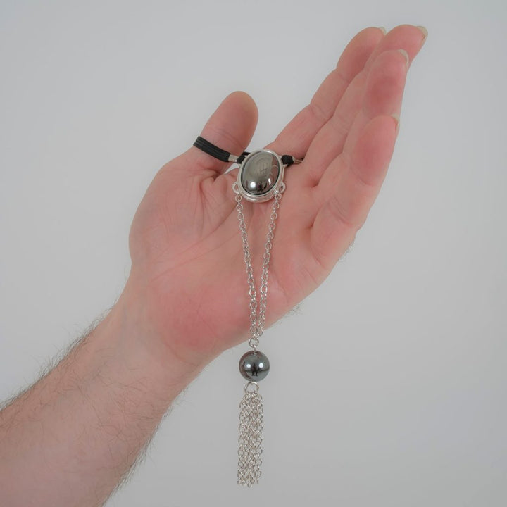 KS Penisschmuck Hämatistein mit Silberkette – Detailansicht 5