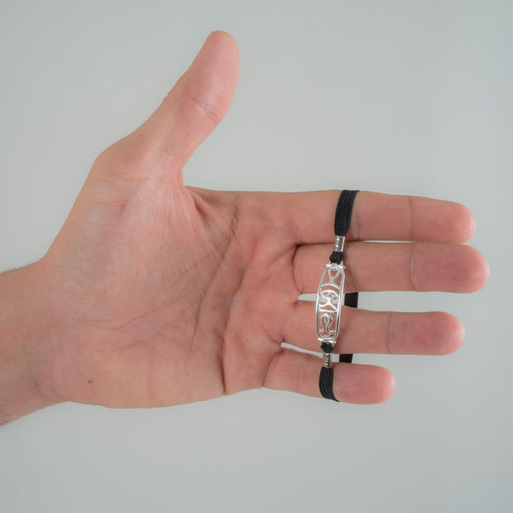 KS Hieroglyphen Penis-Armband Silber – Edles Metall-Accessoire – Detailansicht 4