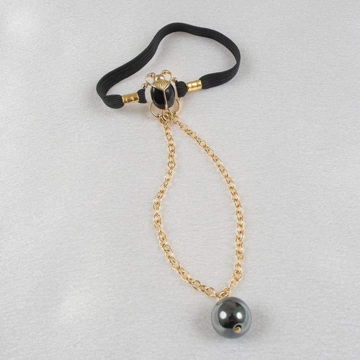 KS Skarabäus Penis-Schmuck – Gold & Schwarz Luxus – Detailansicht 2