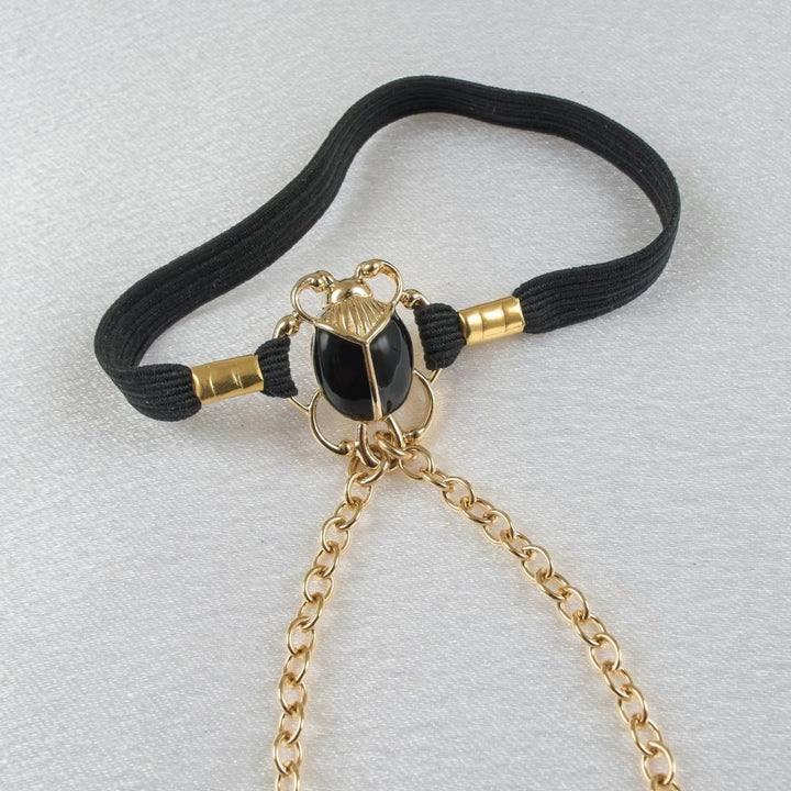 KS Skarabäus Penis-Schmuck – Gold & Schwarz Luxus – Detailansicht 4