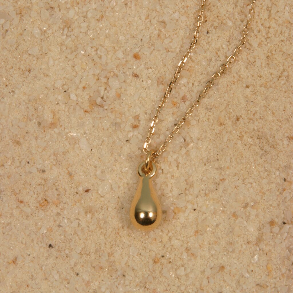 KS Vergoldetes Fußschmuck-Collier mit verstellbaren Positionen – Produktansicht