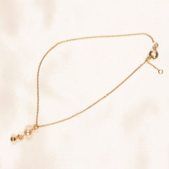 KS Perlen-Fußkettchen Gold – verstellbar 23-25 cm