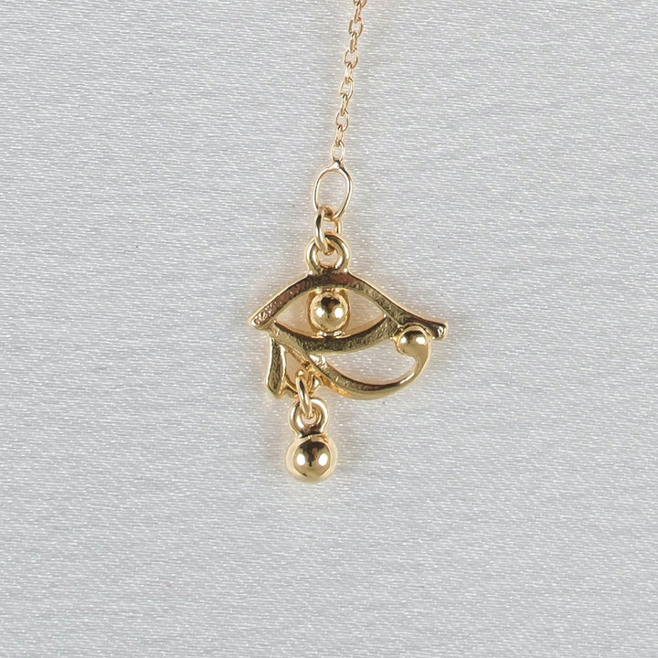 KS Fußkette Horus-Auge Gold – eleganter Körperschmuck – Produktansicht