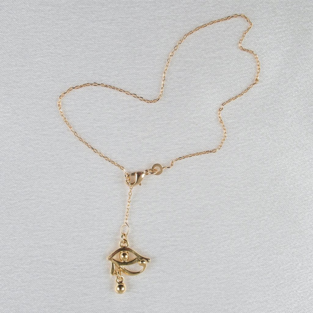 KS Fußkette Horus-Auge Gold – eleganter Körperschmuck – Detailansicht 3
