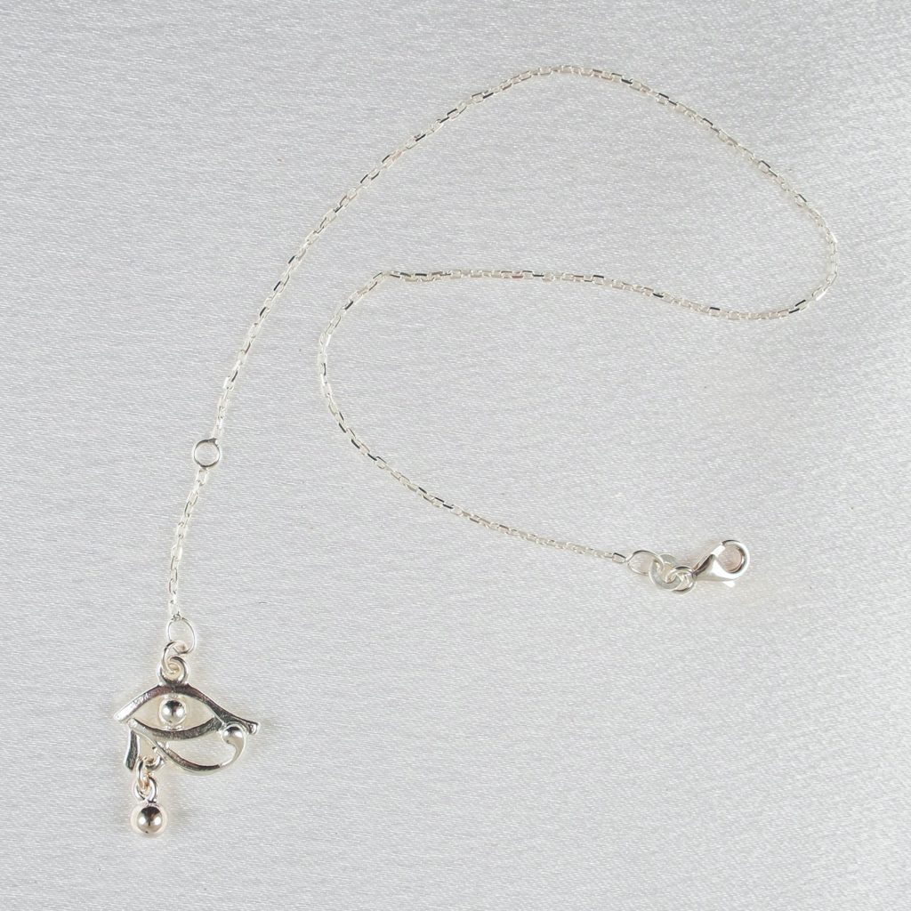 KS Fußkette Auge des Horus Silber – verstellbar – Detailansicht 2