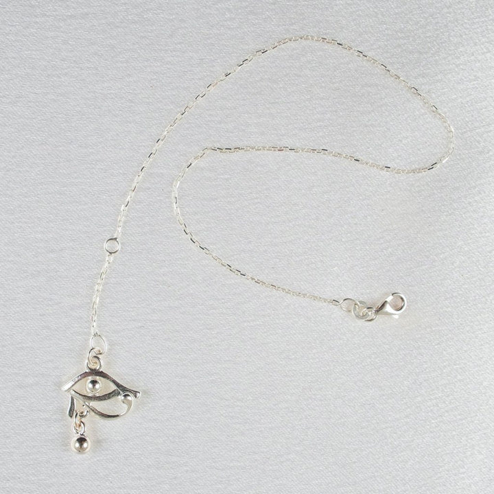 KS Fußkette Auge des Horus Silber – verstellbar – Detailansicht 2