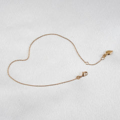 KS Vergoldete Fußkette mit Blatt-Anhänger