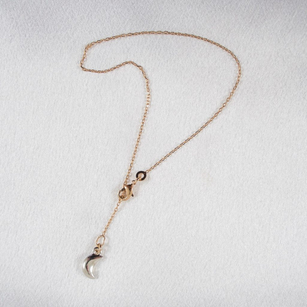 KS Fußkette Gold & Mond Silber – Verstellbar – Detailansicht 2